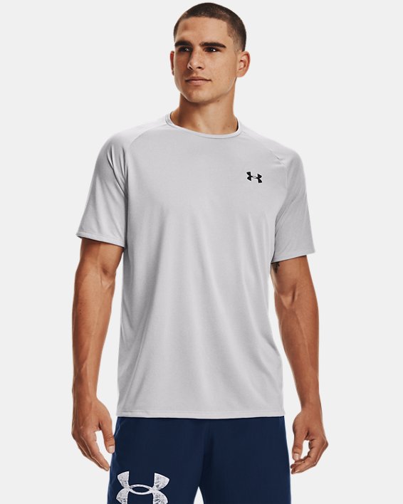 Tee-shirt texturé à manches courtes UA Tech™ 2.0 pour homme, Gray, pdpMainDesktop image number 0